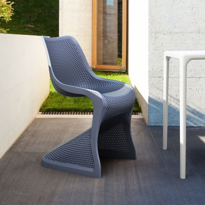Siesta Outdoor Bloom Dining Chair Dark Gray (Set of 2)
