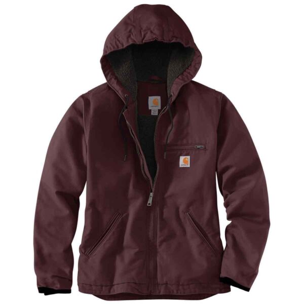 Carhartt Women's Loose Fit Washed Duck Sherpa-Lined Jacket