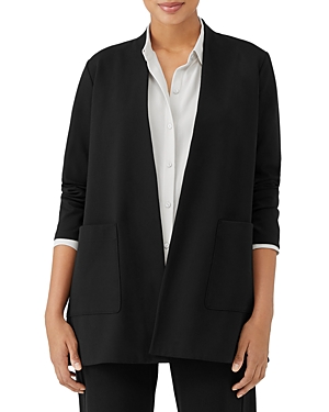 Eileen Fisher High Collar Long Jacket