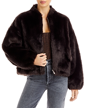 Proenza Schouler White Label Faux Fur Cropped Jacket