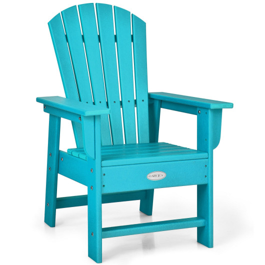 Patio Kids' Adirondack Chair with Ergonomic Backrest-Turquoise
