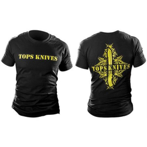 TOPS TSYBTALG TOPS LoGO Tribal Art T-Shirt with Cotton Construction - Large