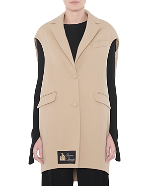 Lanvin Tailored Oversized Sleeveless Jacket