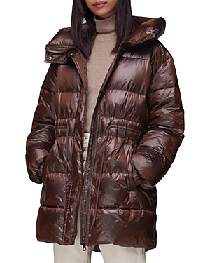Whistles Tilly Shiny Hooded Puffer Jacket