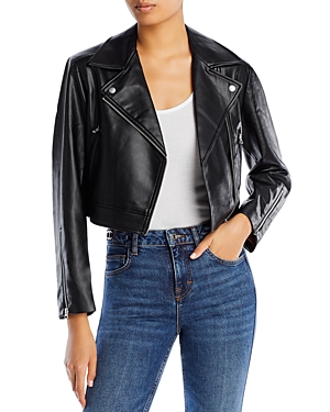 French Connection Crolenda Faux Leather Biker Jacket