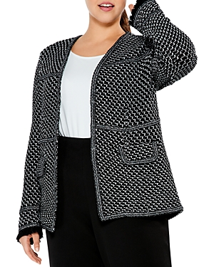 Nic+Zoe Plus Up Tempo Textured Open Front Jacket